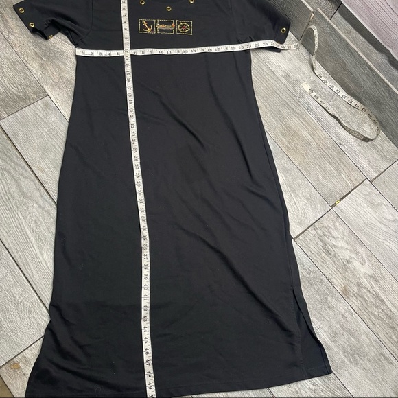 Needle & Threads Dress Size XL Long Black with Anchor - Picture 6 of 7